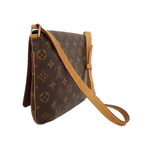 Louis Vuitton Tango Short Leather Monogram Shoulder Brown Musette Bag